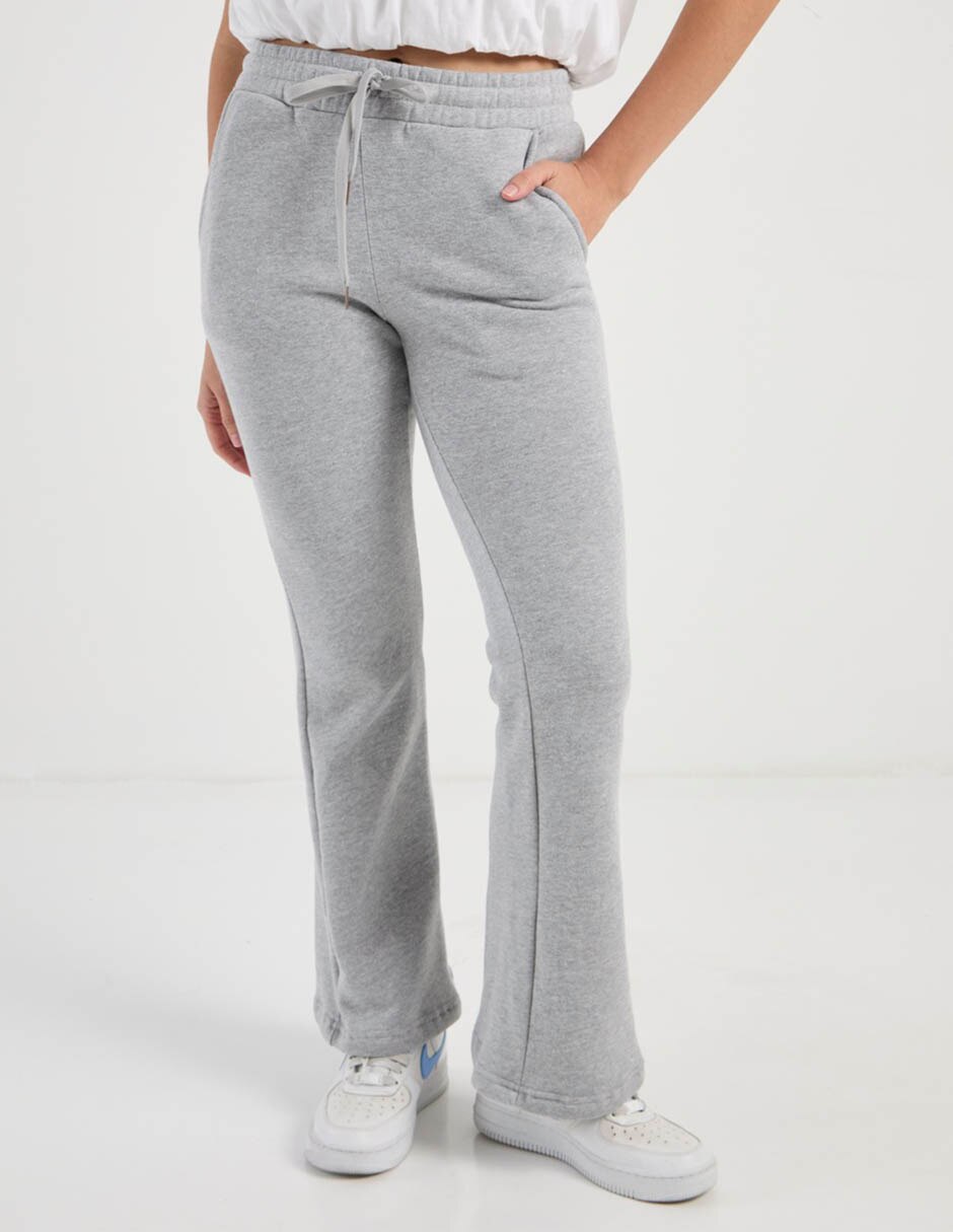 Pants flare con agujeta para mujer