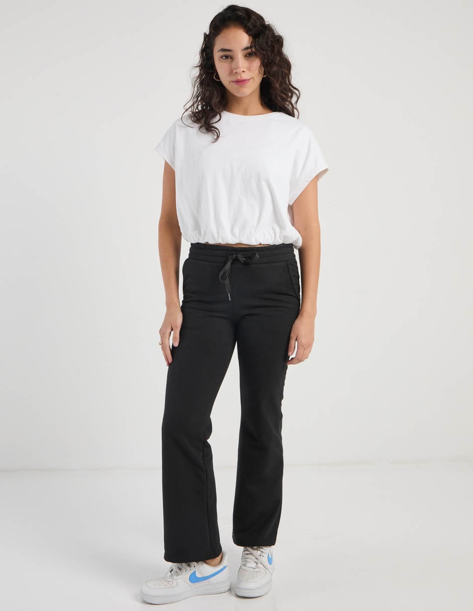 Pants flare con agujeta para mujer 2