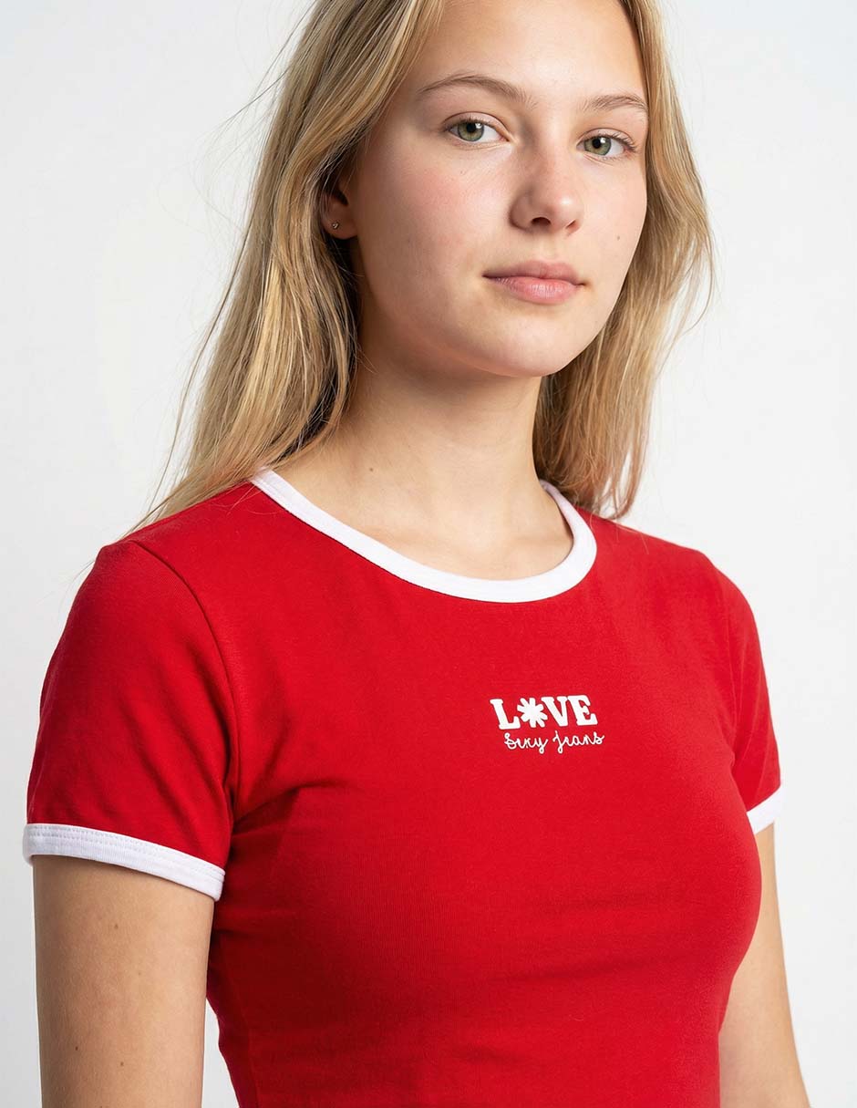 Playera manga corta cuello redondo para mujer 8