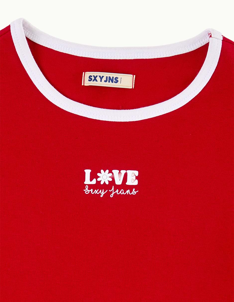 Playera manga corta cuello redondo para mujer 9