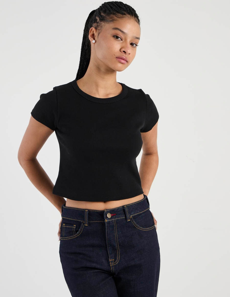 Playera manga corta cuello redondo mujer 5