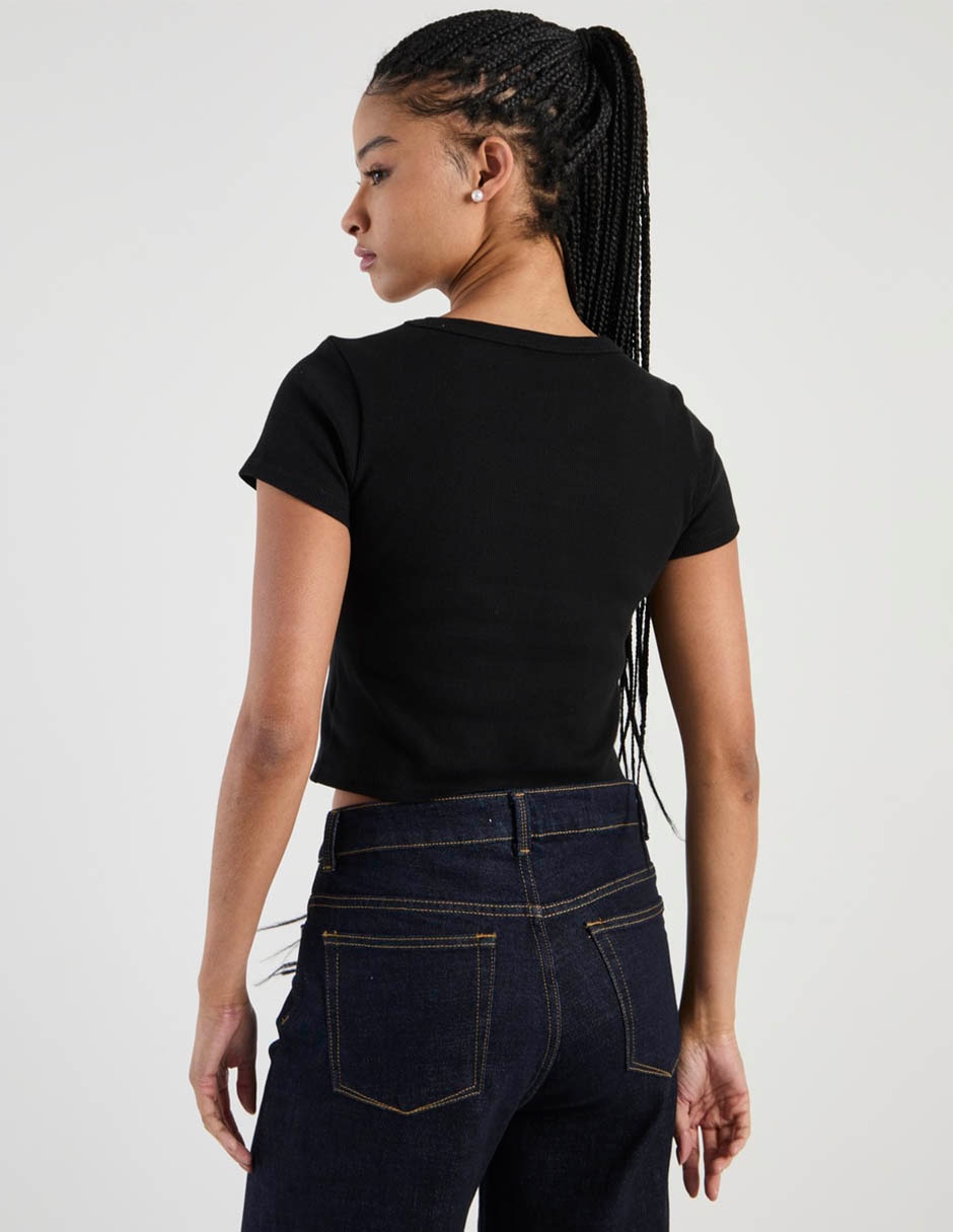 Playera manga corta cuello redondo mujer 6