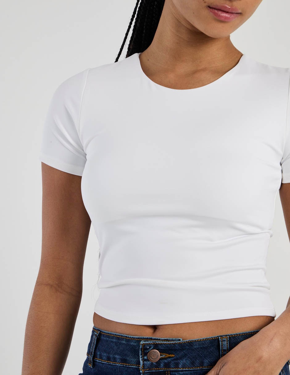 Playera manga corta cuello redondo mujer 3