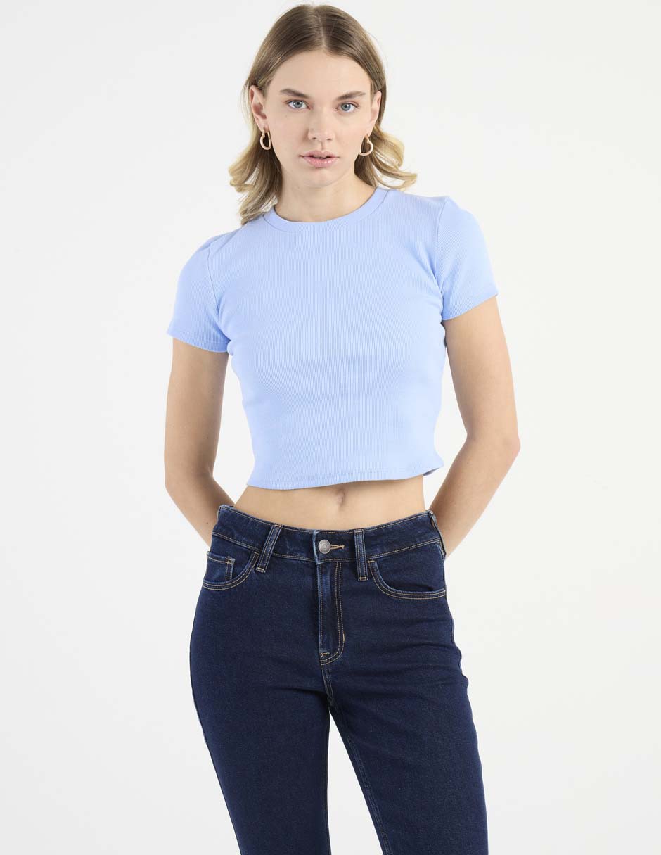 Playera manga corta cuello redondo mujer Playera manga corta cuello redondo mujer