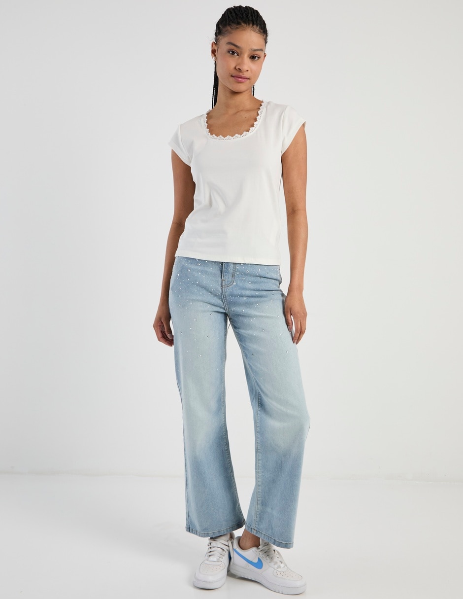 Blusa manga corta para mujer
