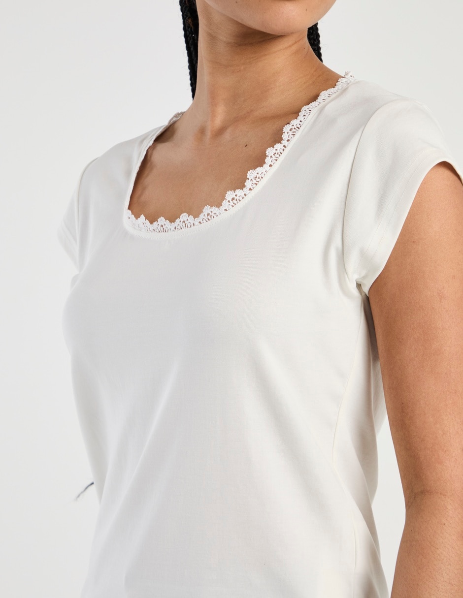 Blusa manga corta para mujer