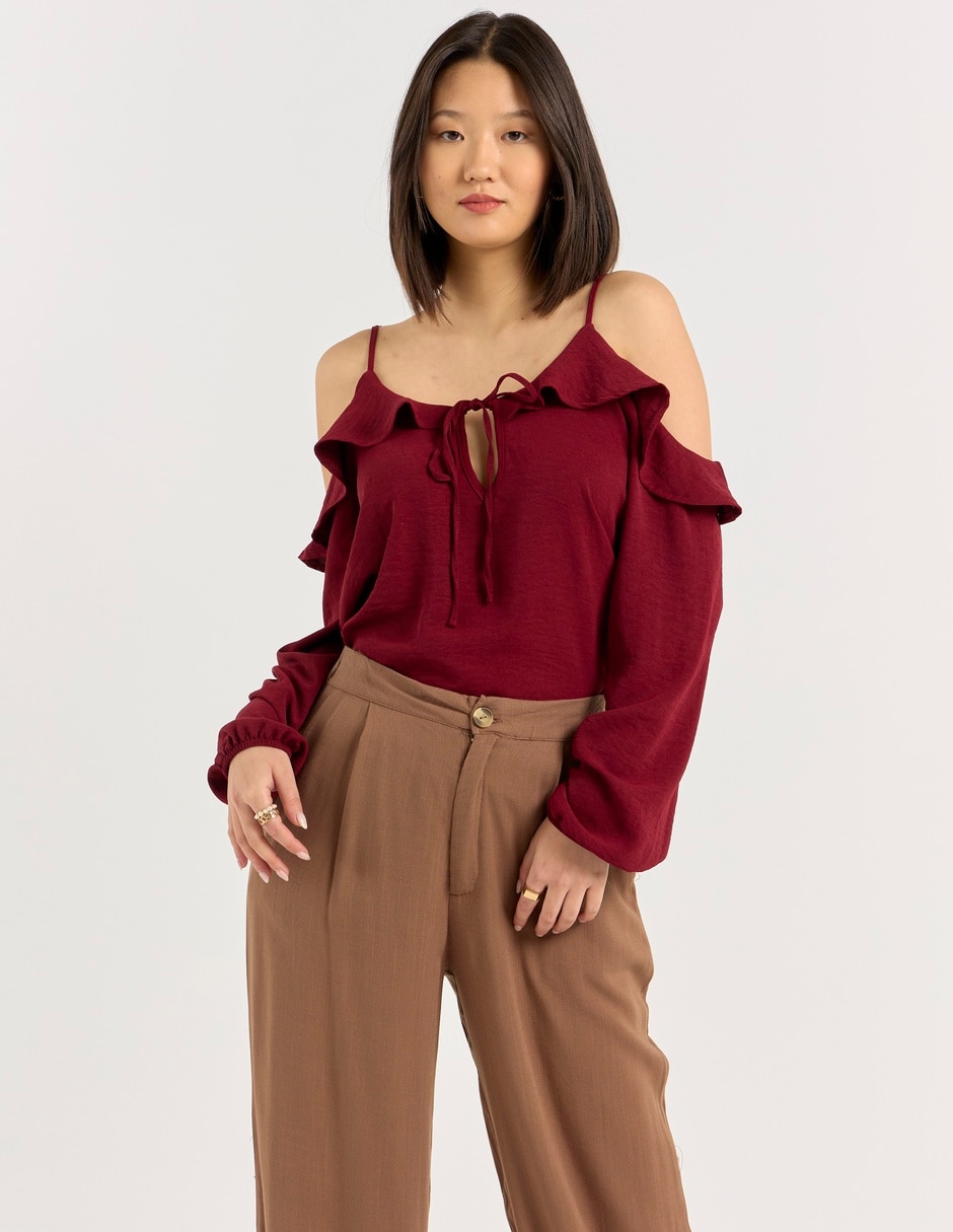 Blusa manga larga para mujer