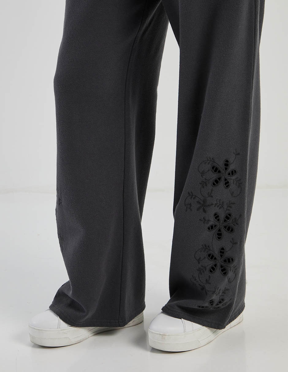 Pants regular con elástico para mujer 2