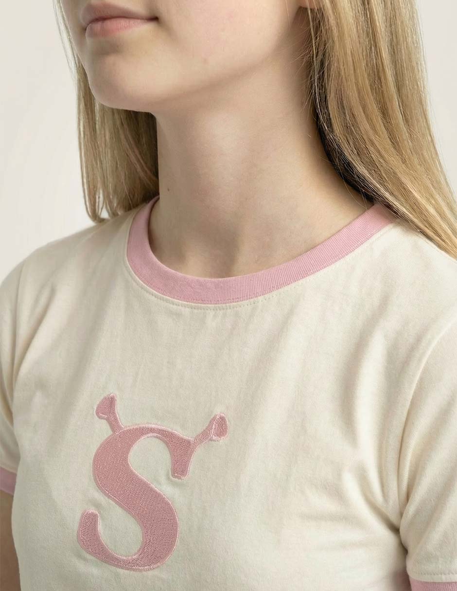 Playera manga corta Shrek cuello redondo para mujer
