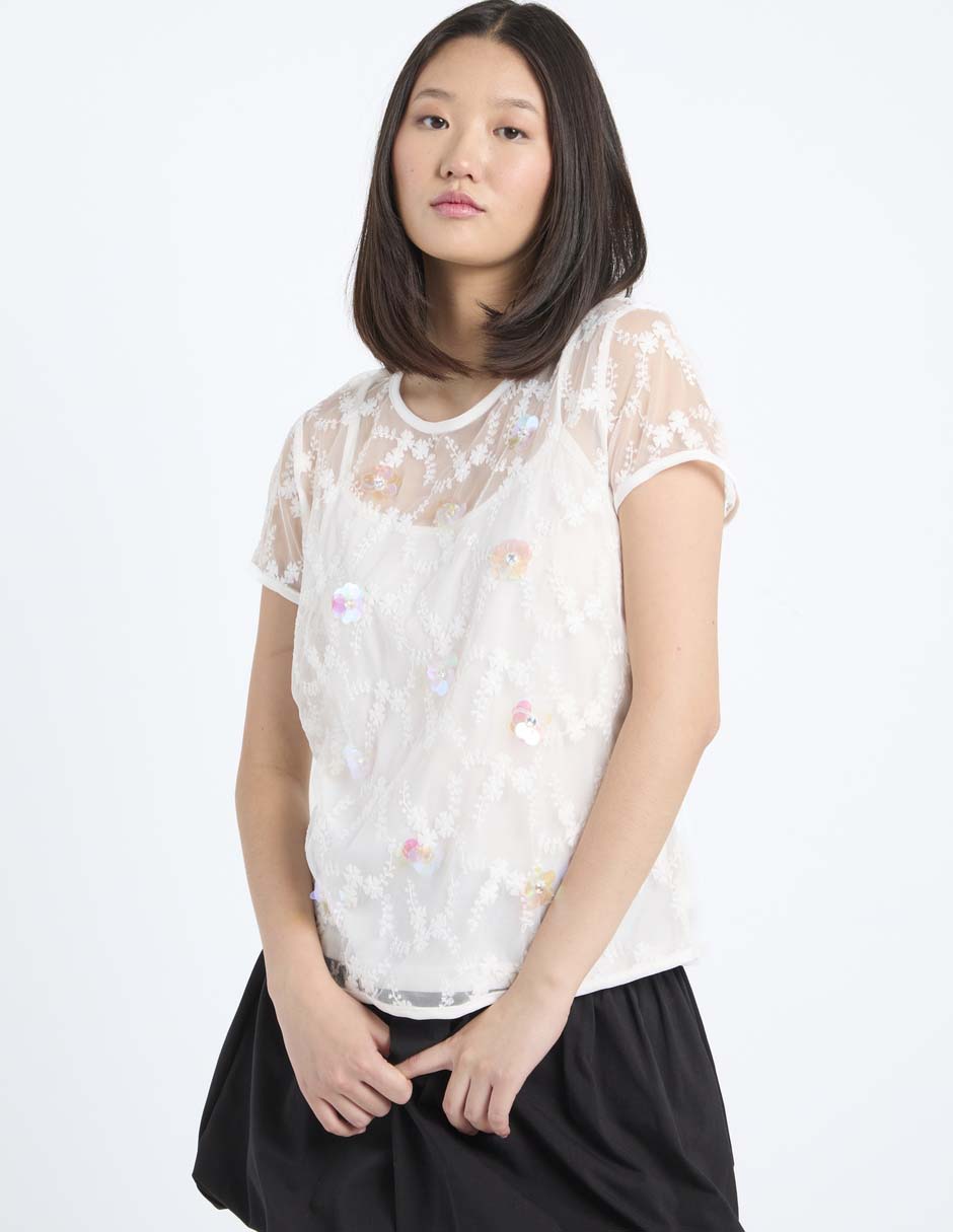 Blusa Biography manga corta para mujer