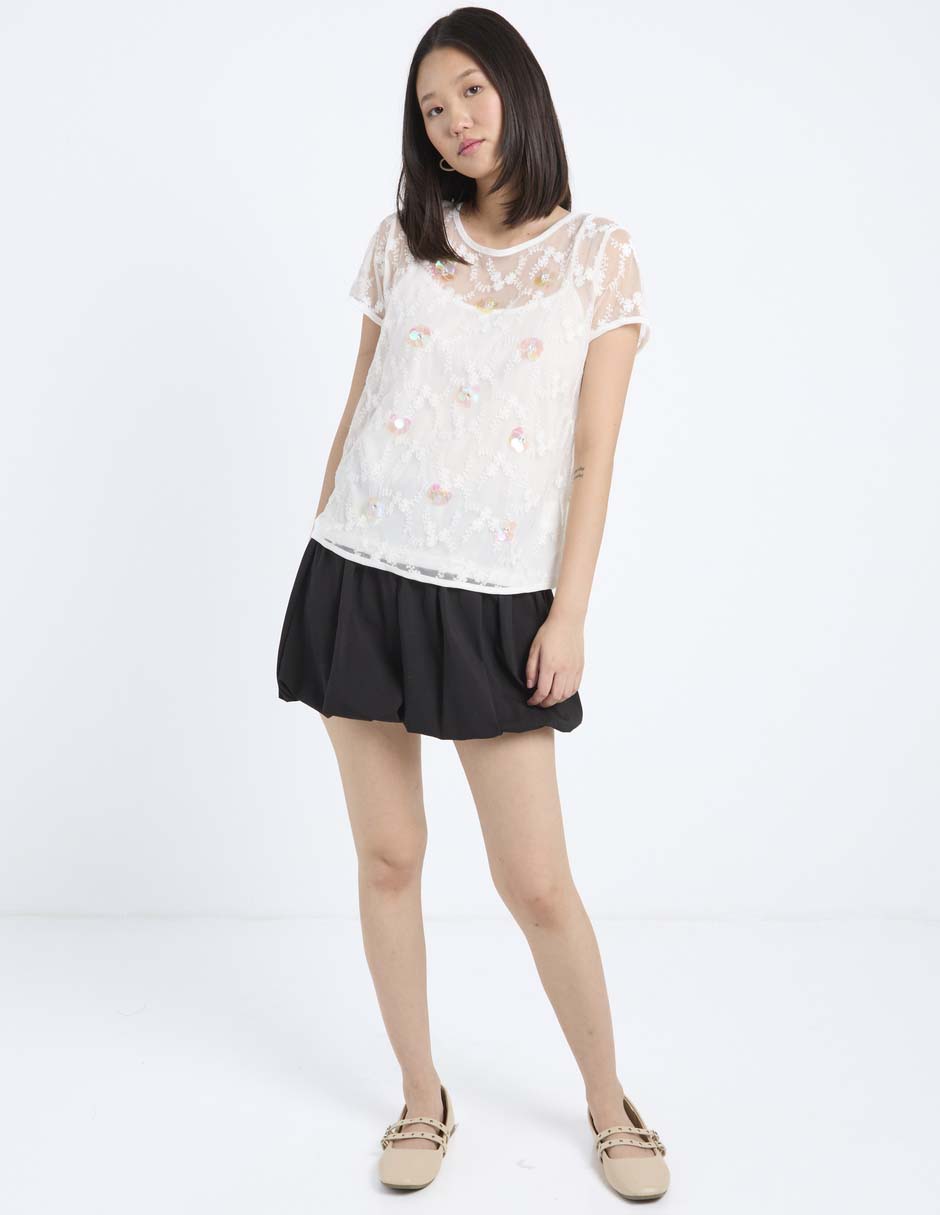 Blusa Biography manga corta para mujer