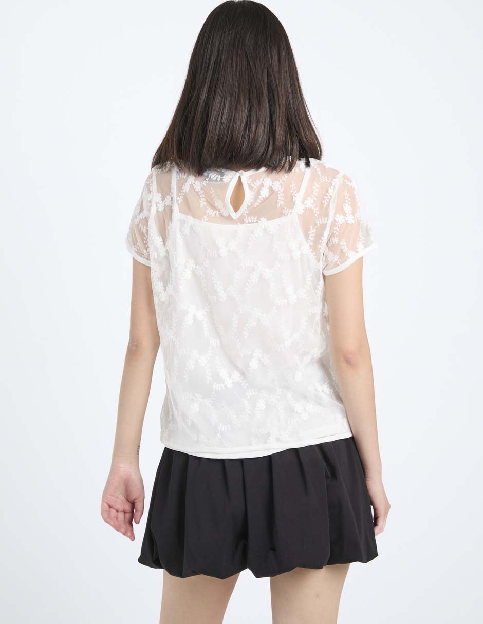 Blusa Biography manga corta para mujer