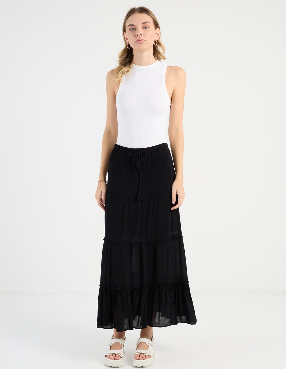 Falda crop a la cintura 7