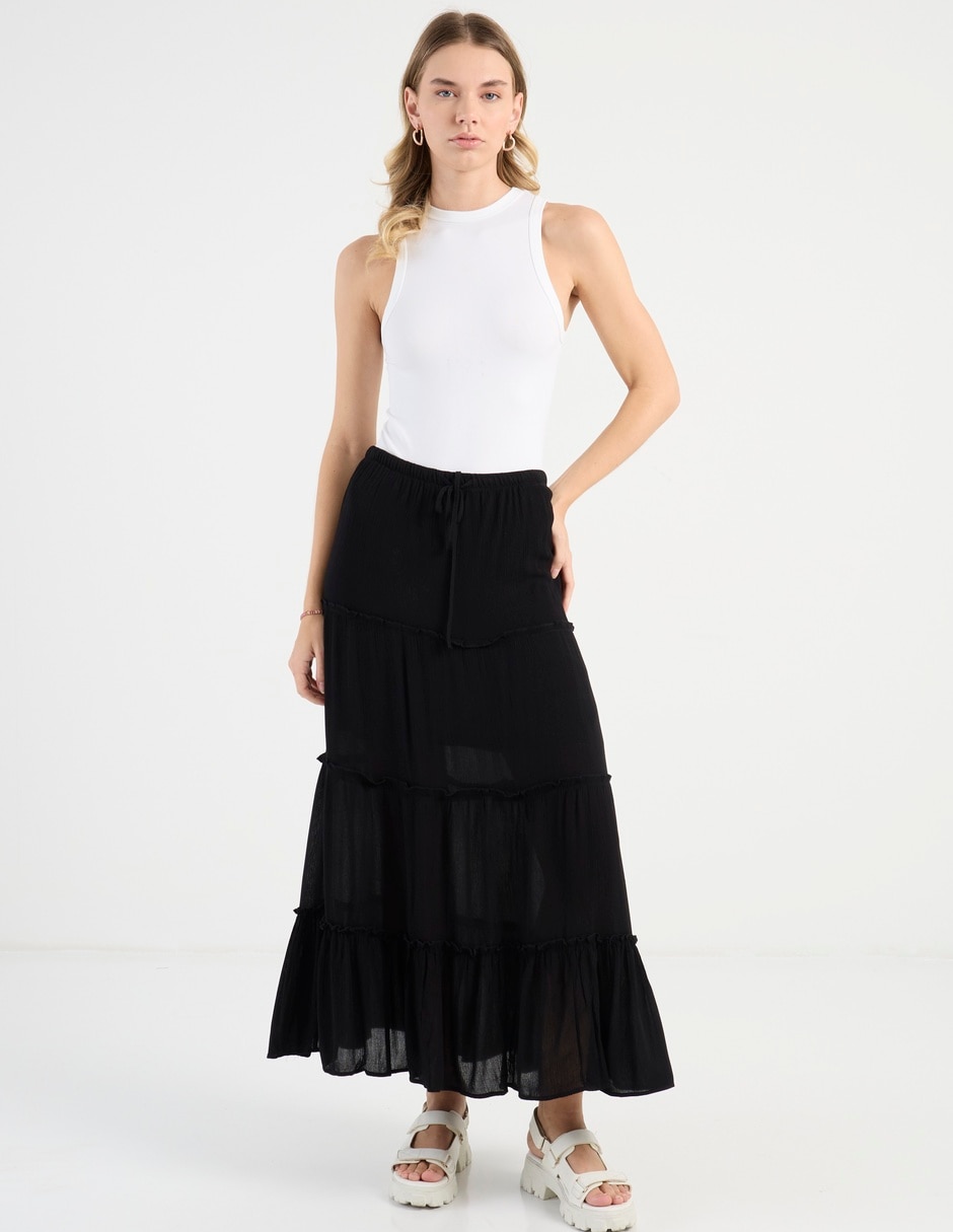 Falda crop a la cintura 8
