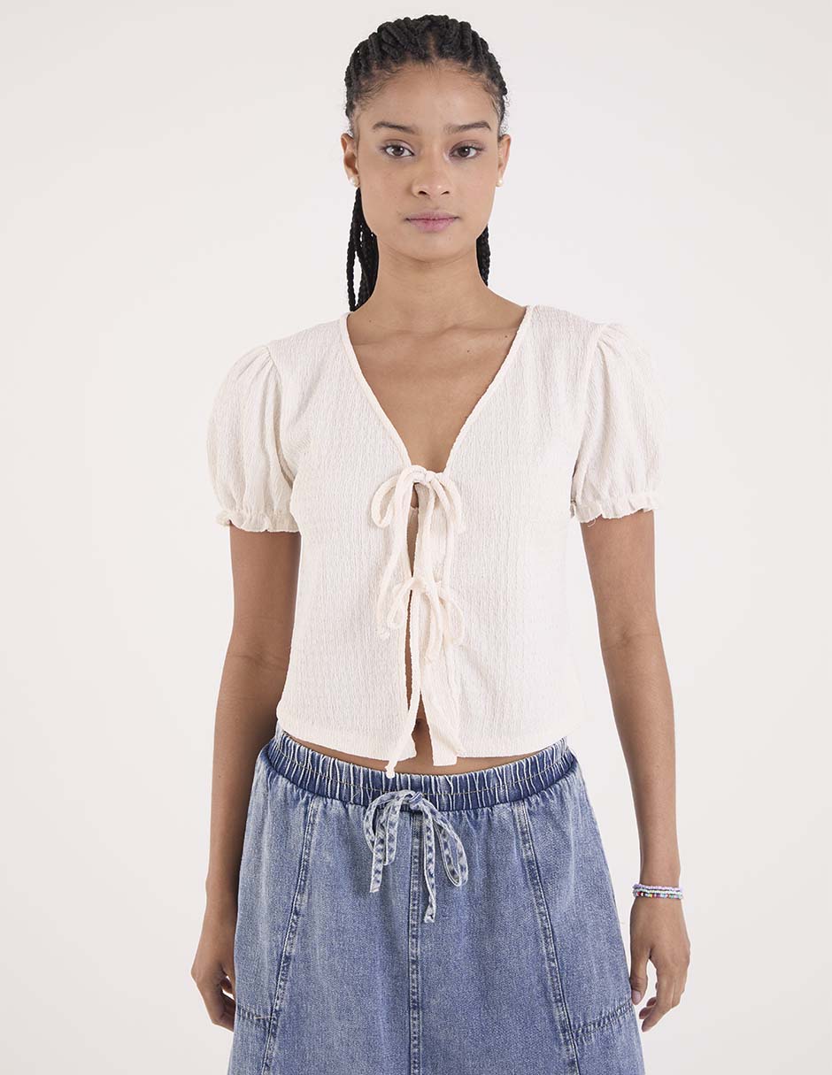 Blusa manga corta para mujer 7
