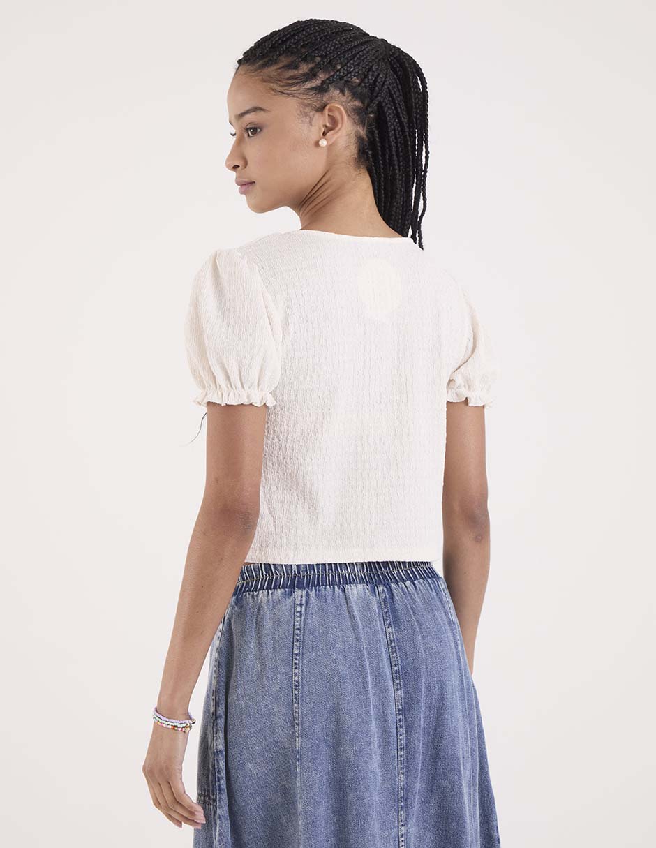 Blusa manga corta para mujer 11