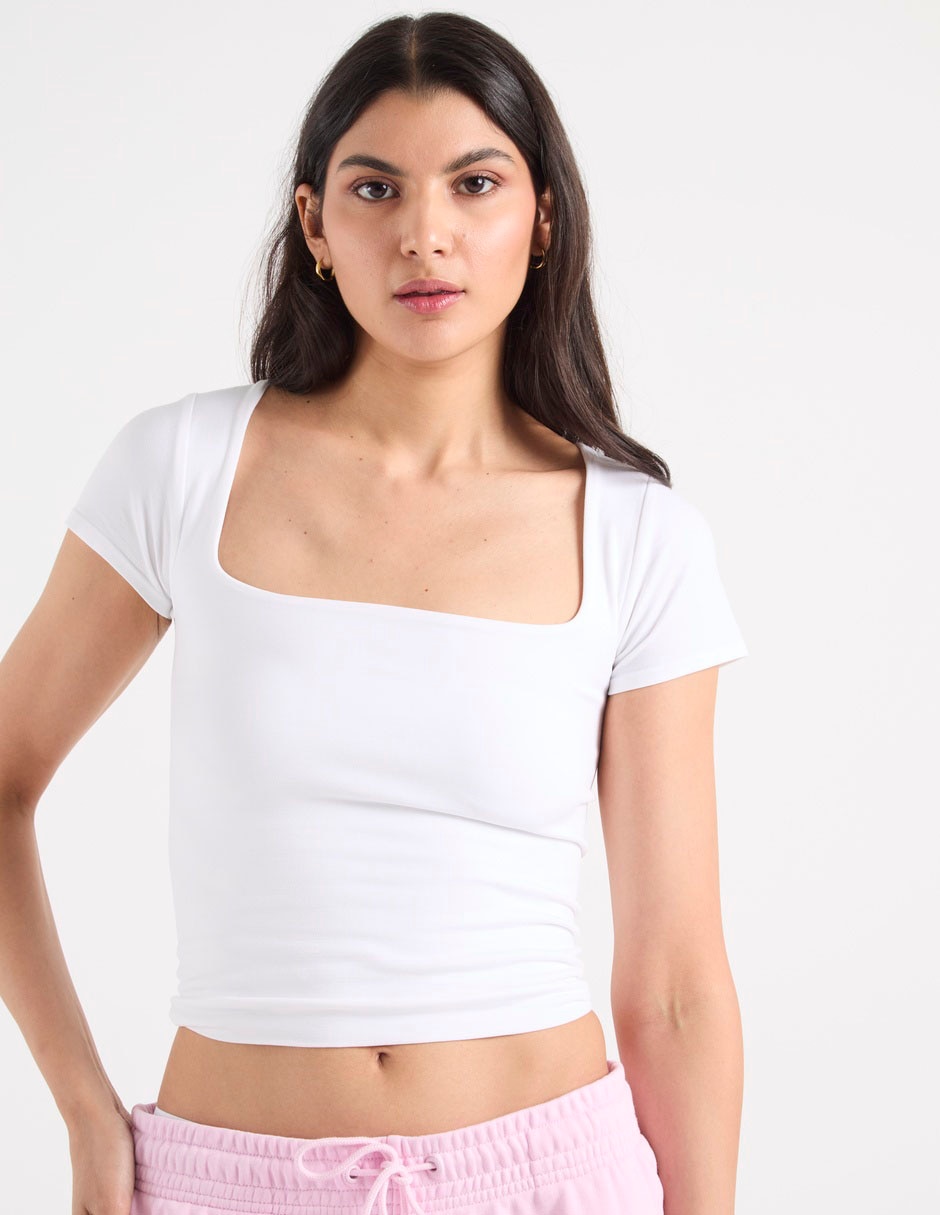 Blusa manga corta para mujer 3