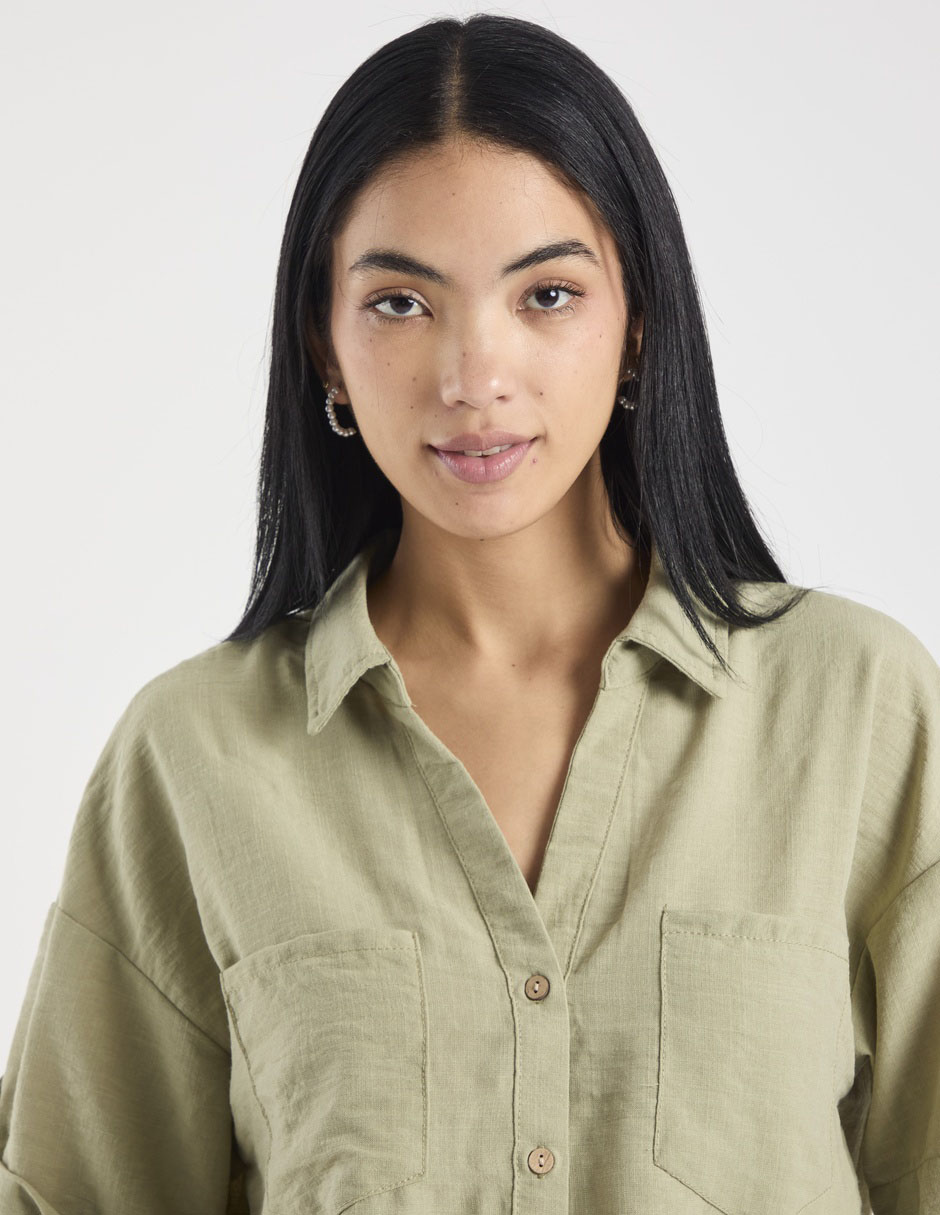 Blusa manga al codo para mujer 3