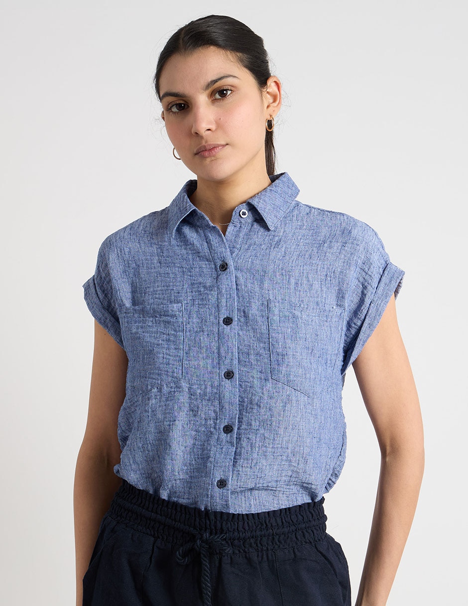 Blusa manga corta para mujer