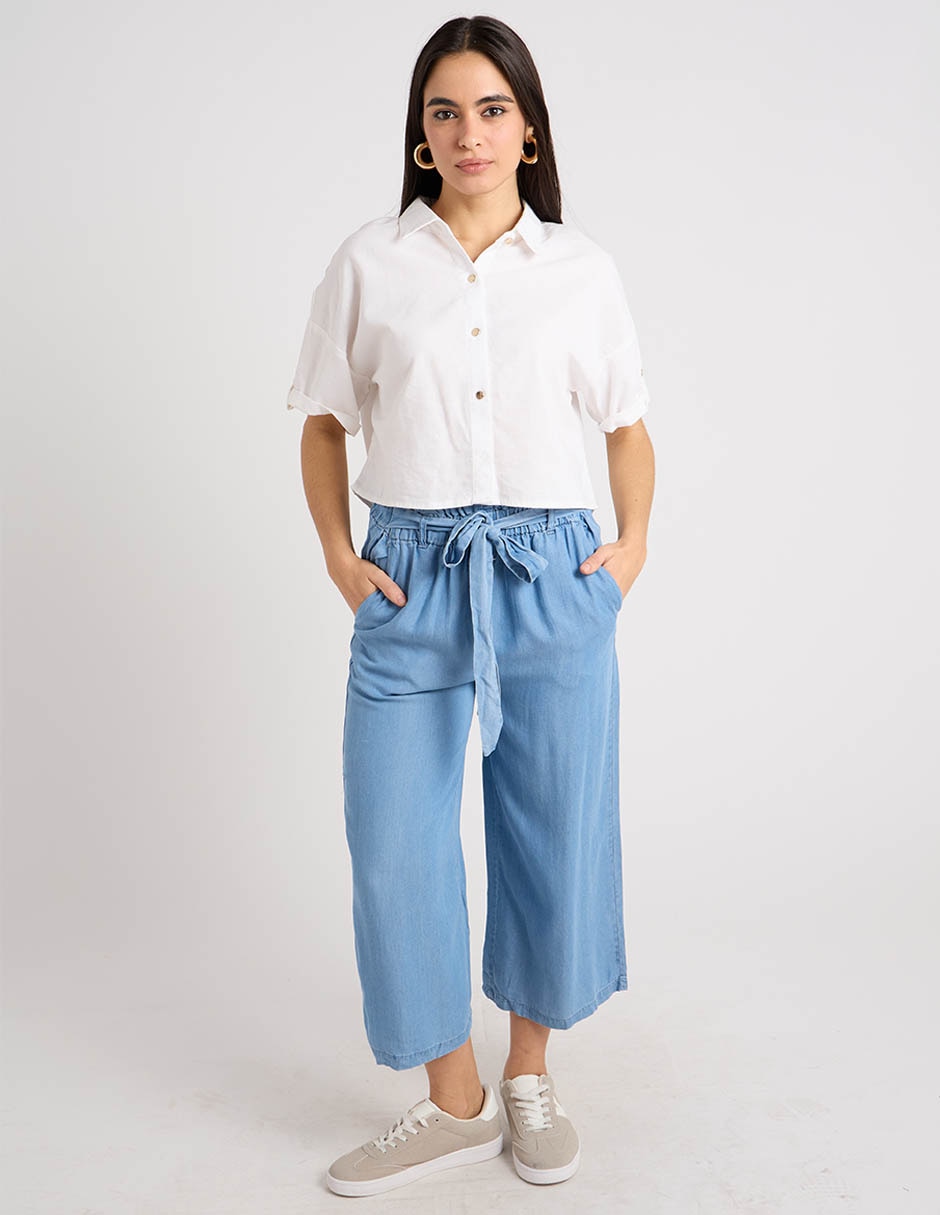 Blusa camisera manga al codo para mujer 3