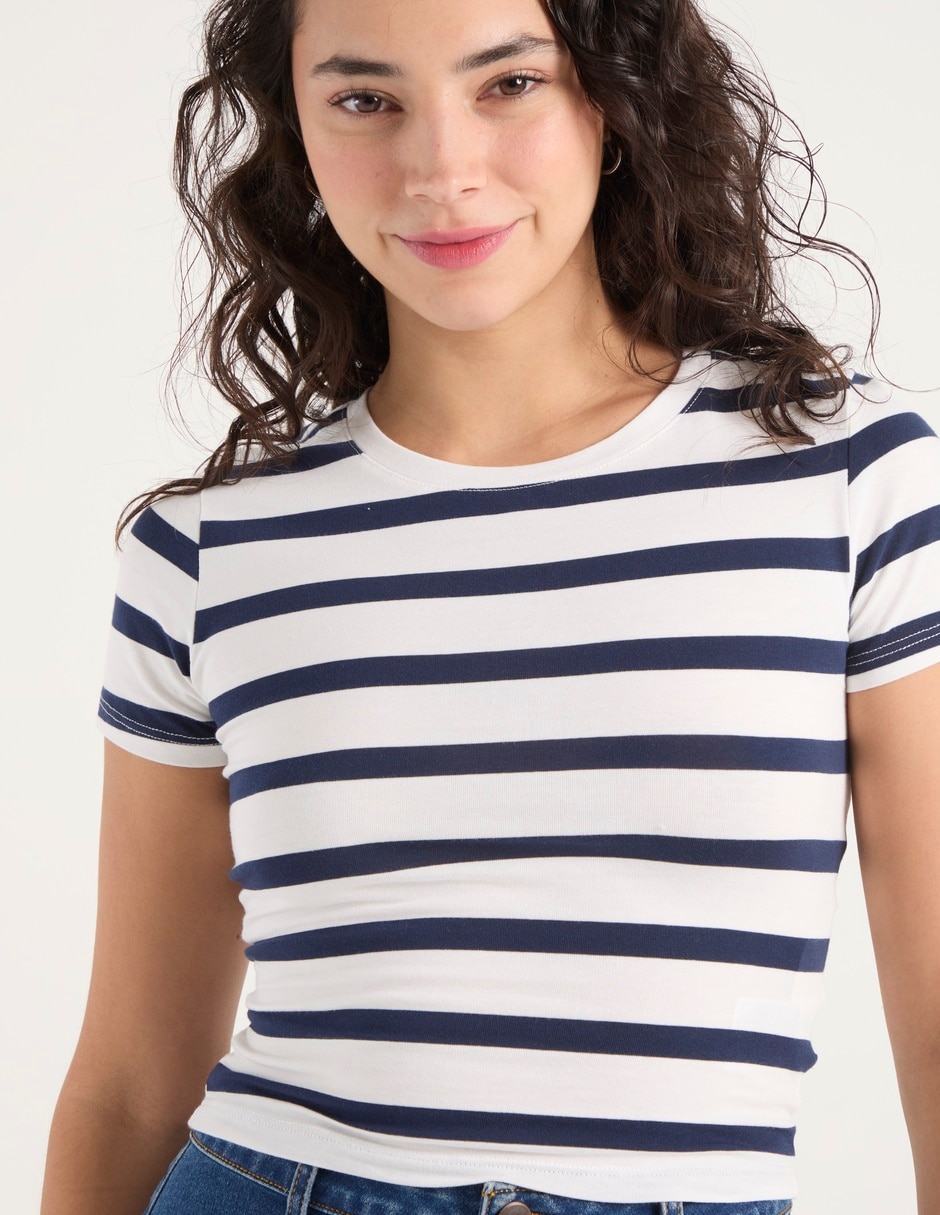 Playera manga corta cuello redondo para mujer 9