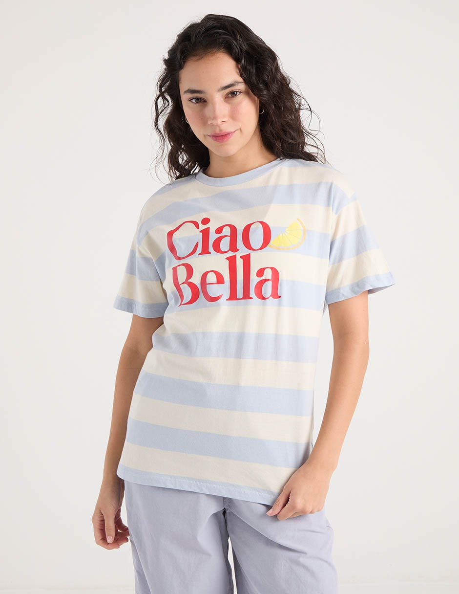 Playera manga corta cuello redondo para mujer 7