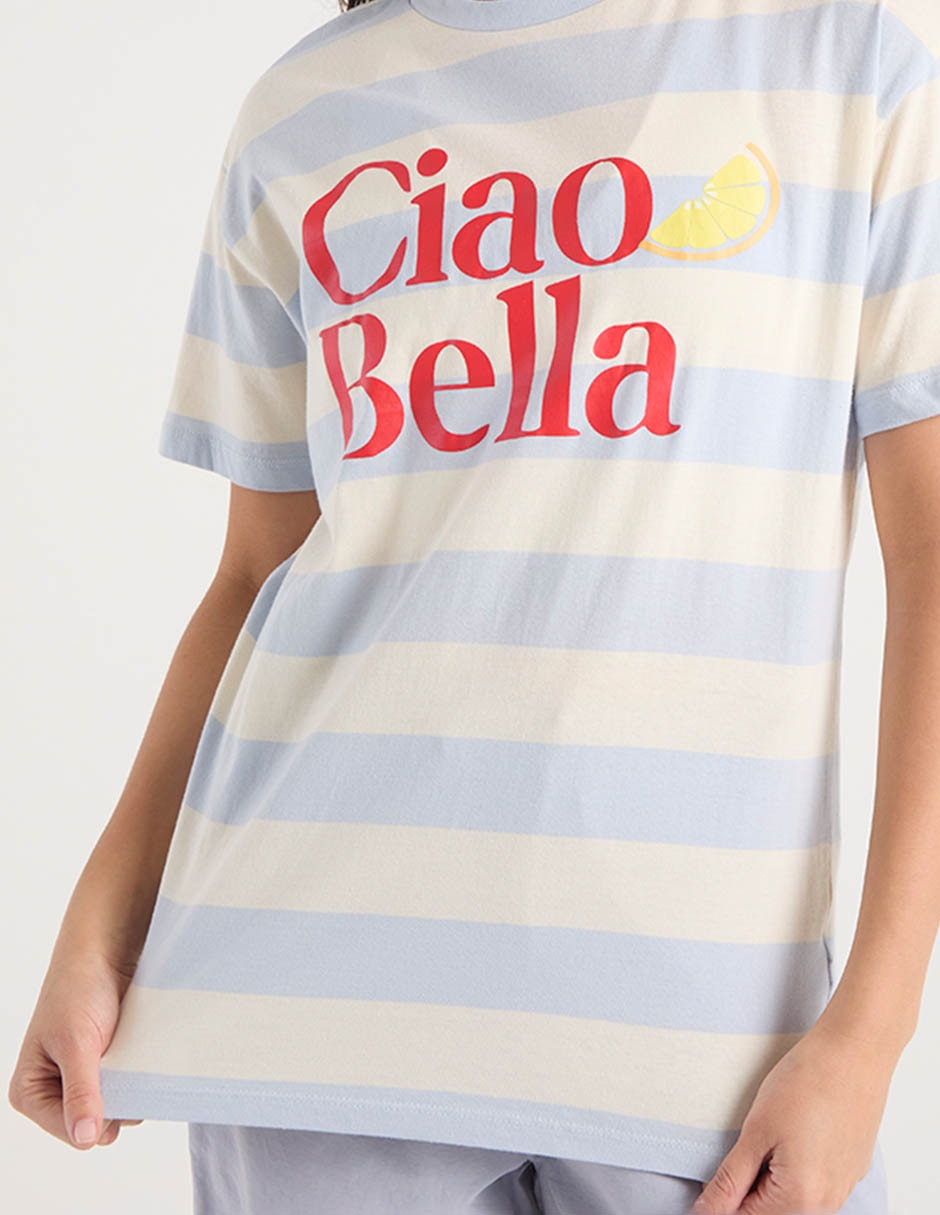 Playera manga corta cuello redondo para mujer 10