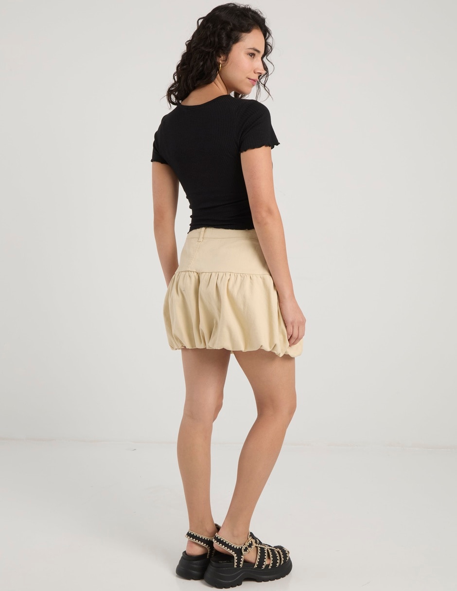 Falda mini Coffee Bean a la cintura
