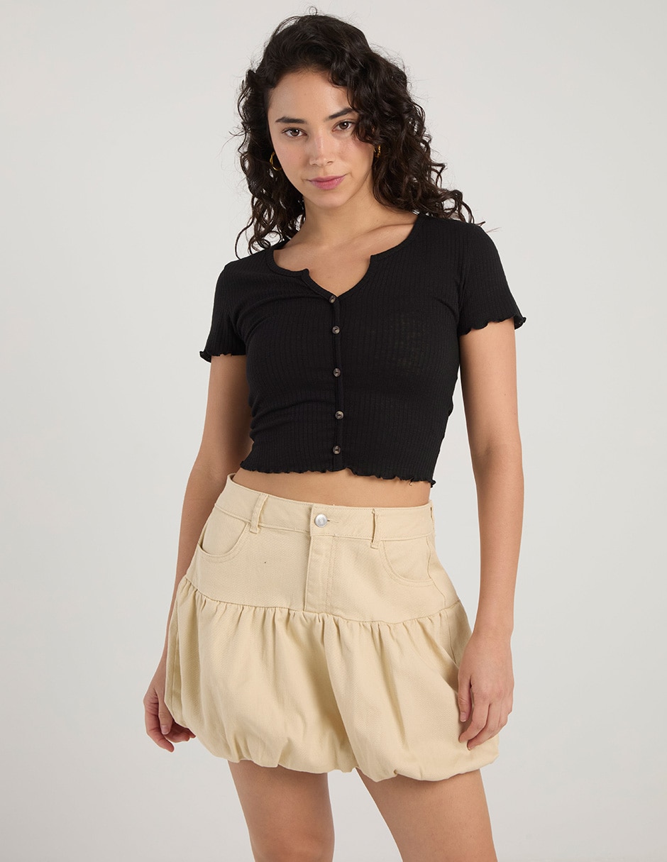 Falda mini a la cintura Falda mini a la cintura
