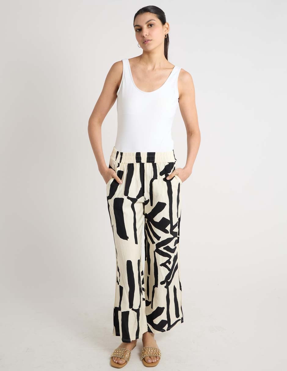 Pantalón relaxed palazzo para mujer 2