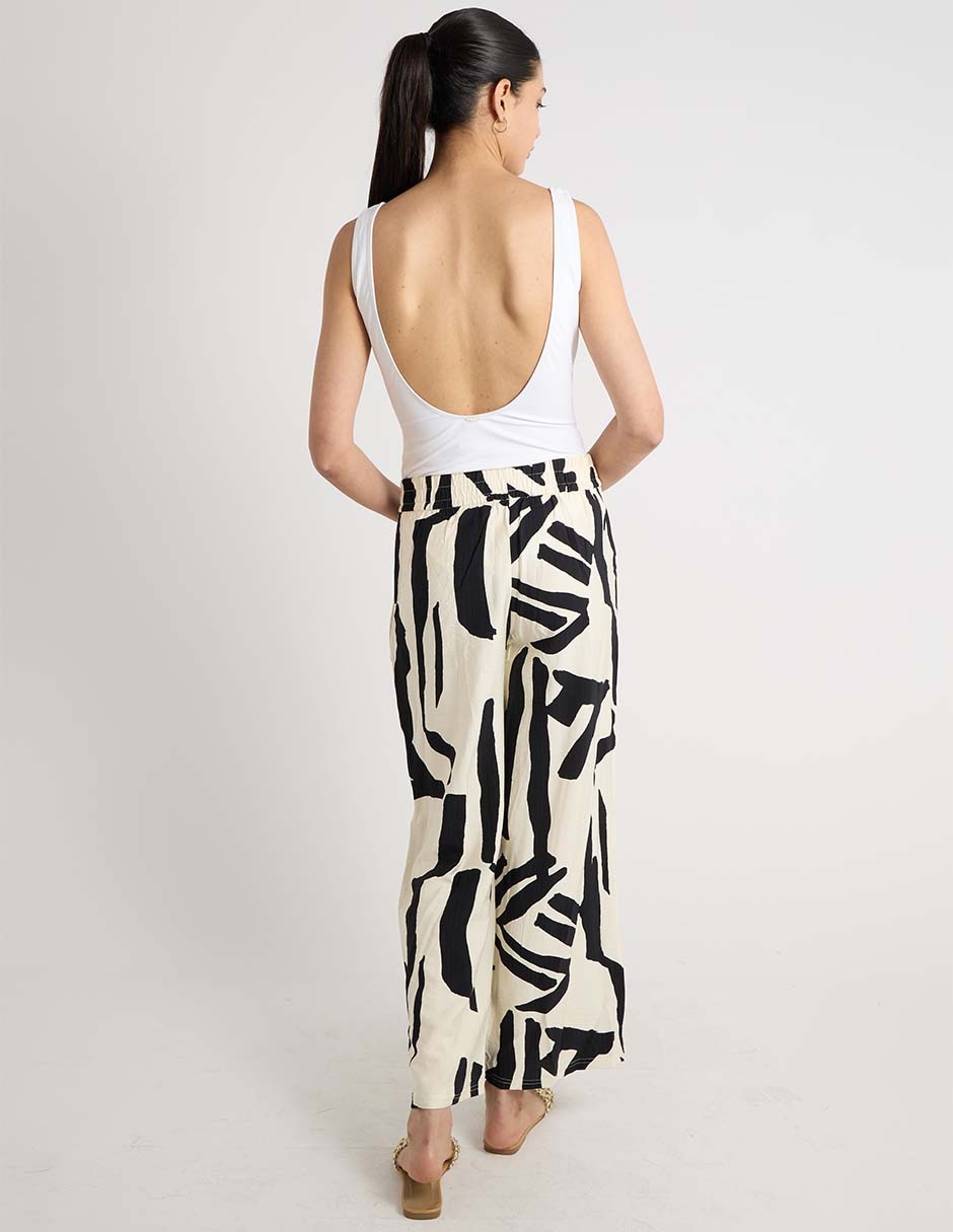 Pantalón relaxed palazzo para mujer 6