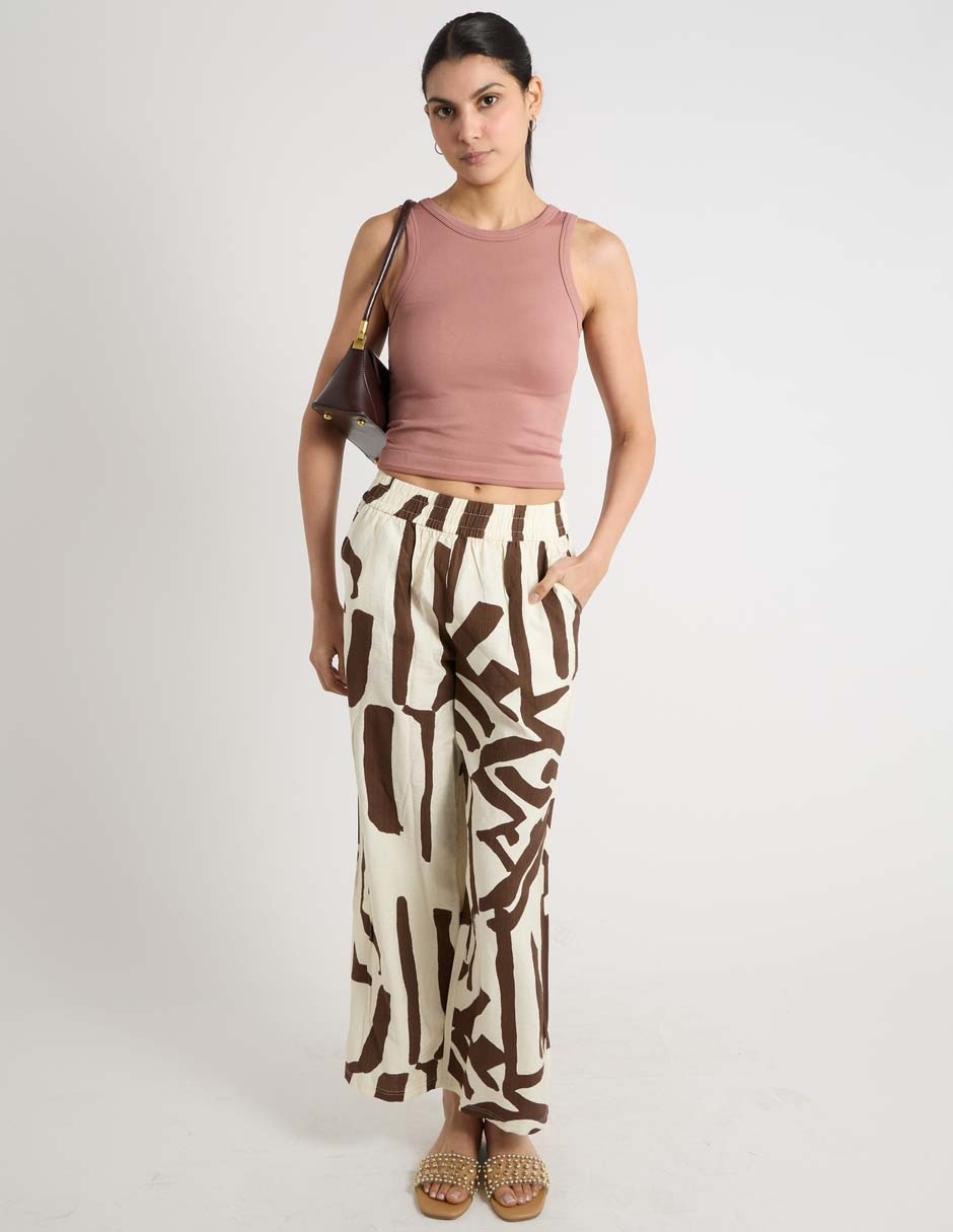 Pantalón relaxed palazzo para mujer 3