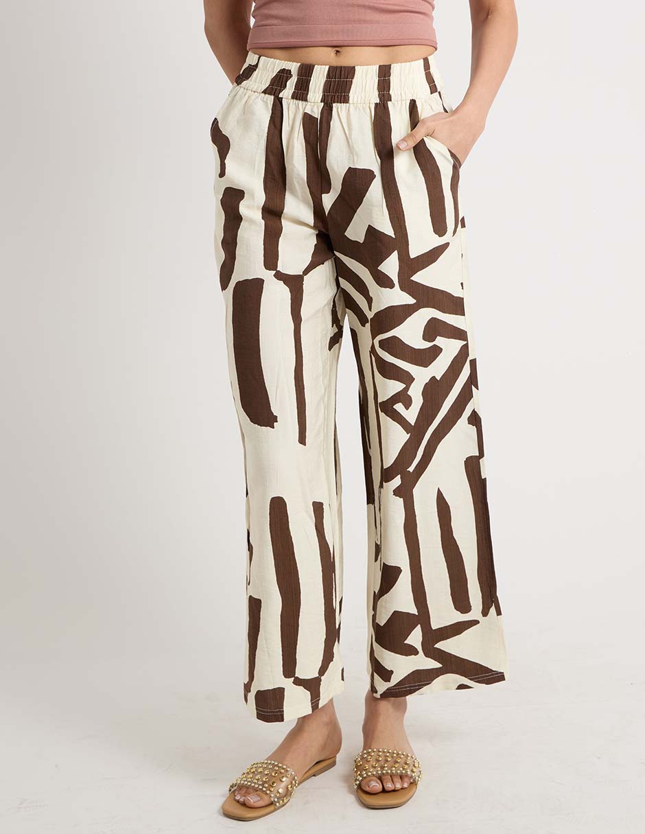 Pantalón relaxed palazzo para mujer