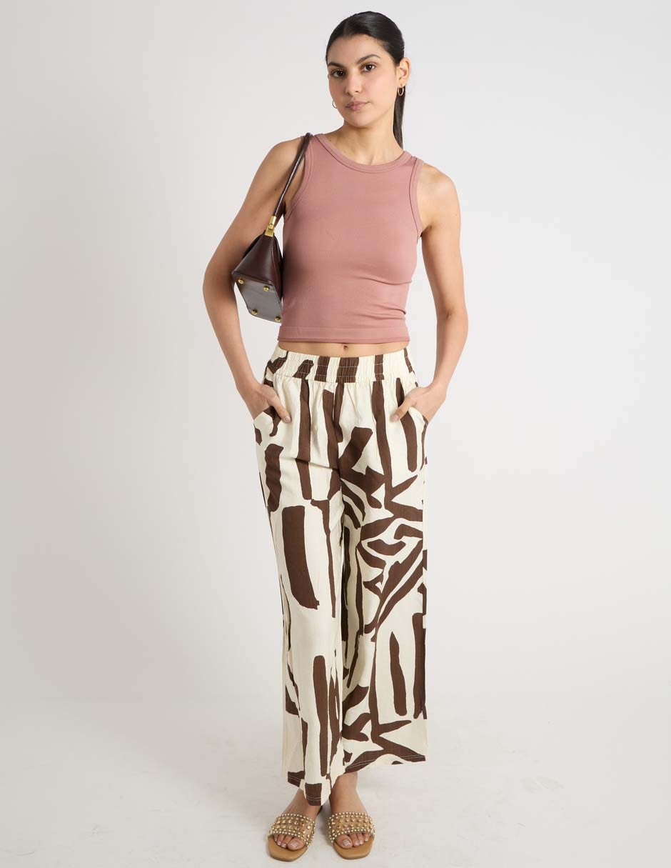 Pantalón relaxed palazzo para mujer 7