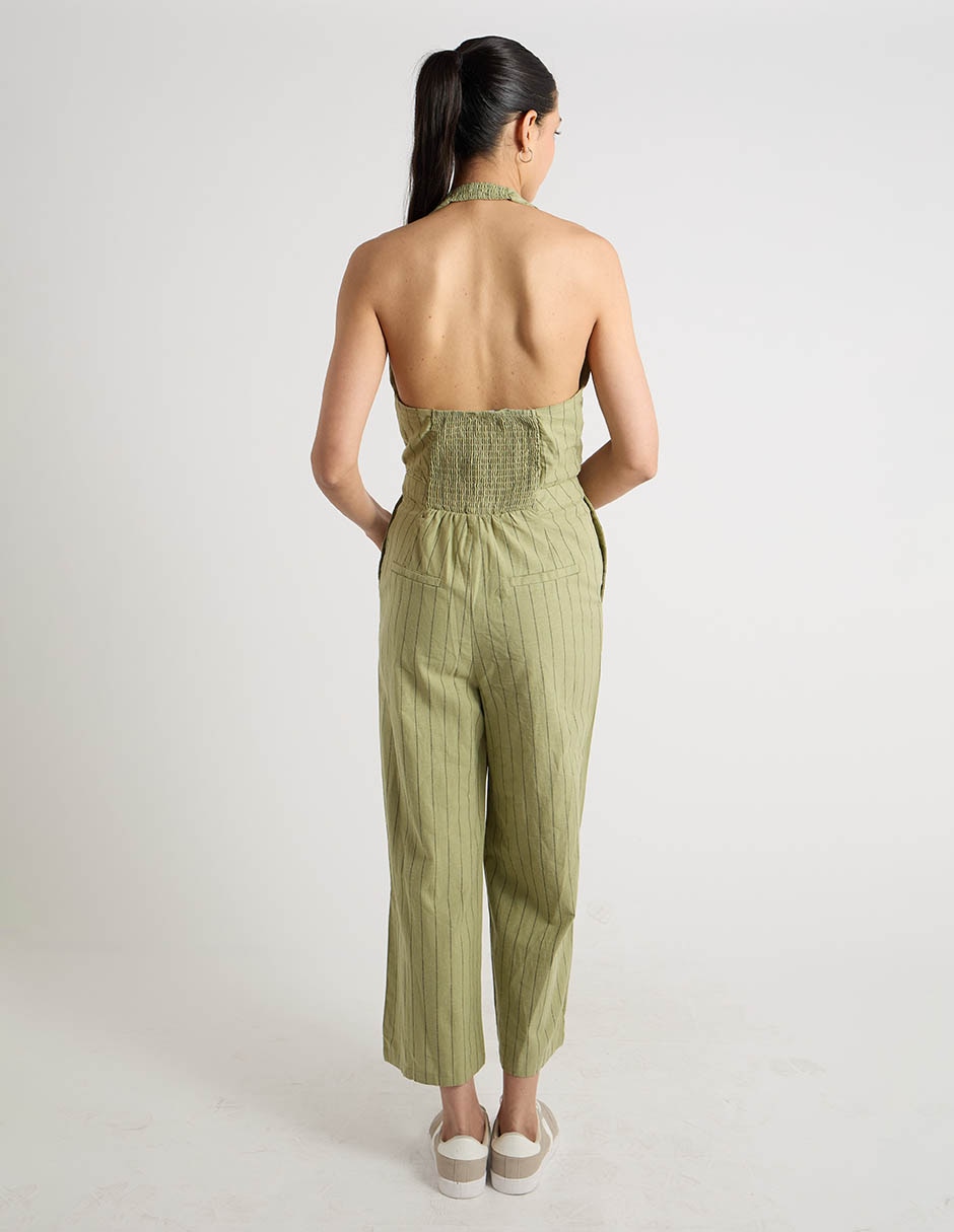 Jumpsuit Coffee Bean casual estampado a rayas para mujer