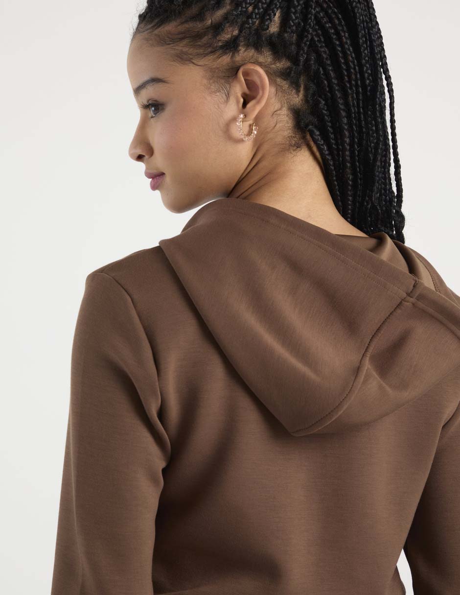 Sudadera con capucha y bolsa para mujer