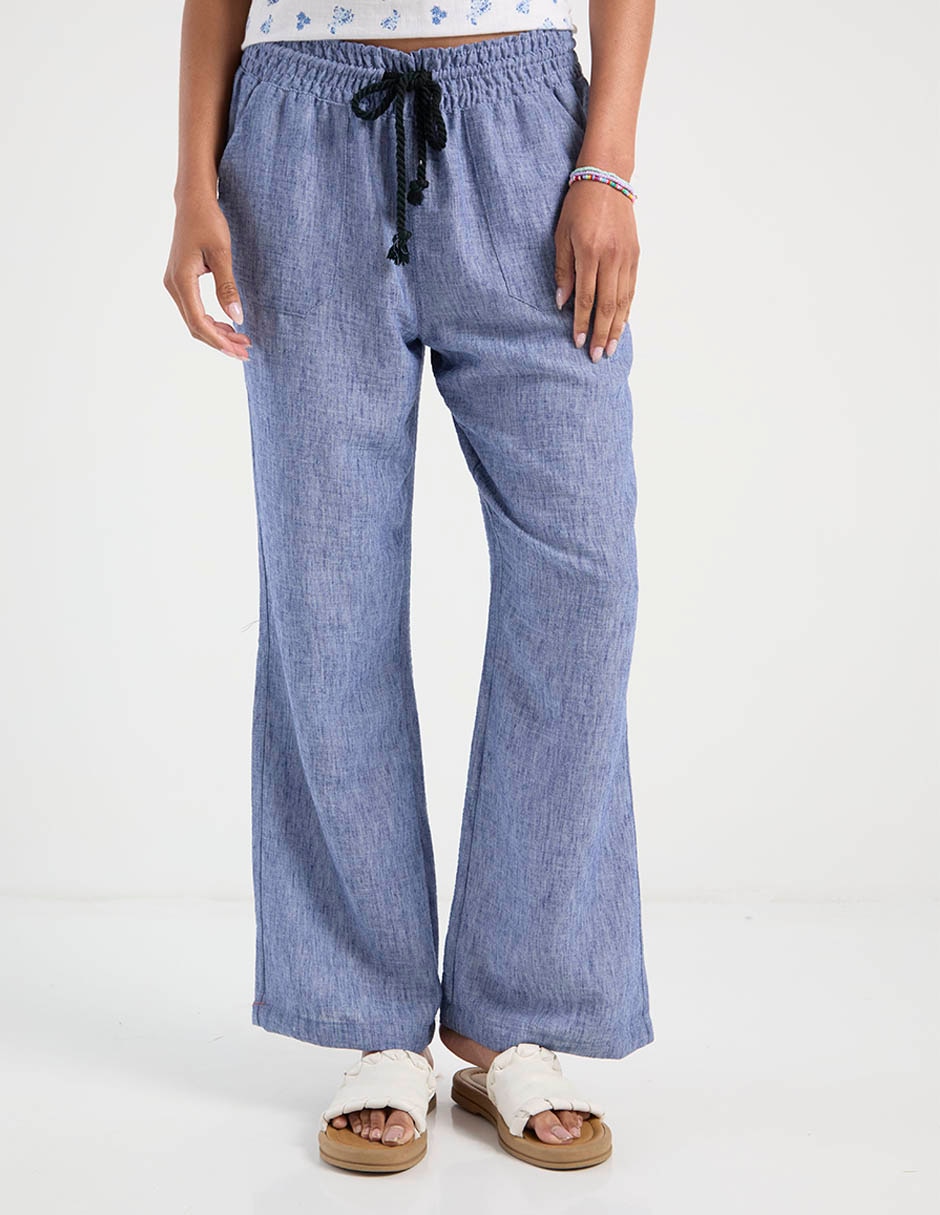 Pantalón pijamero relajado para mujer
