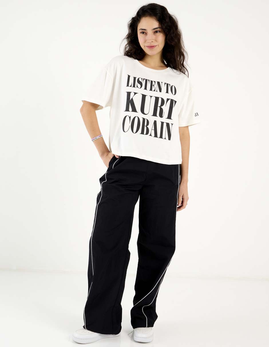 Pants regular con elástico para mujer 7