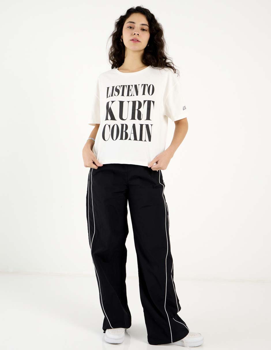 Pants regular con elástico para mujer 8