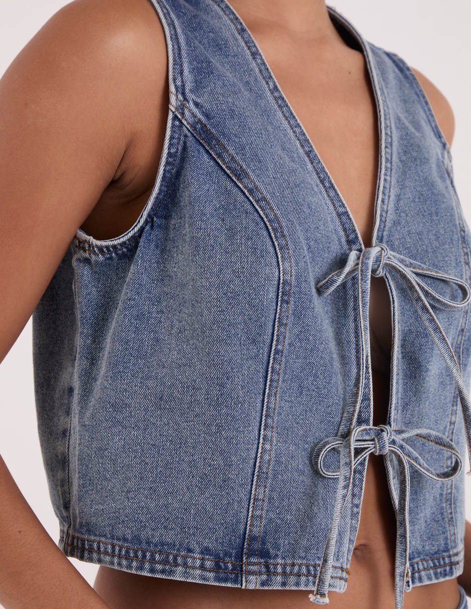 Chaleco de mezclilla para mujer 10