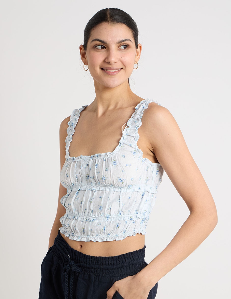 Top escote cuadrado tirante ancho