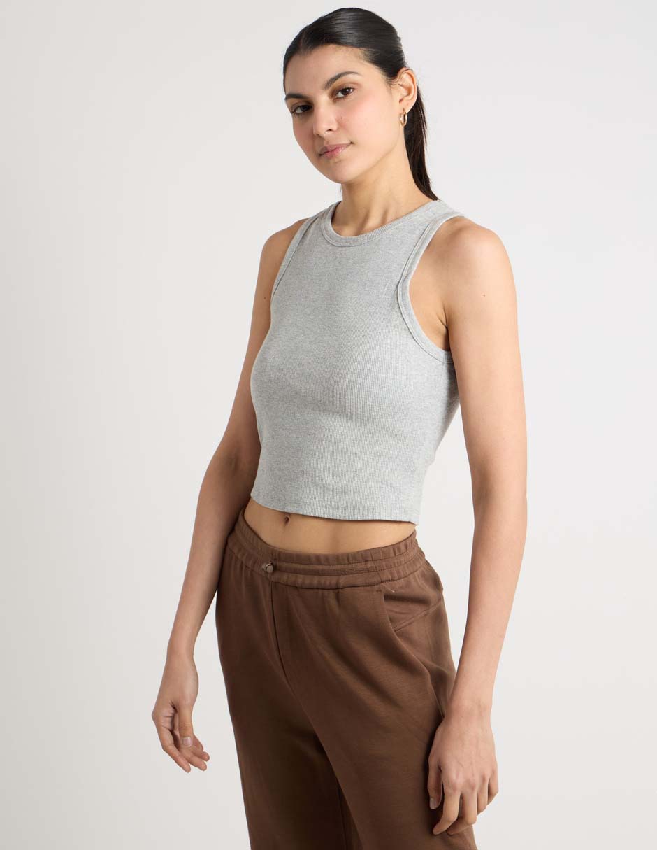 Top cuello redondo tirante ancho