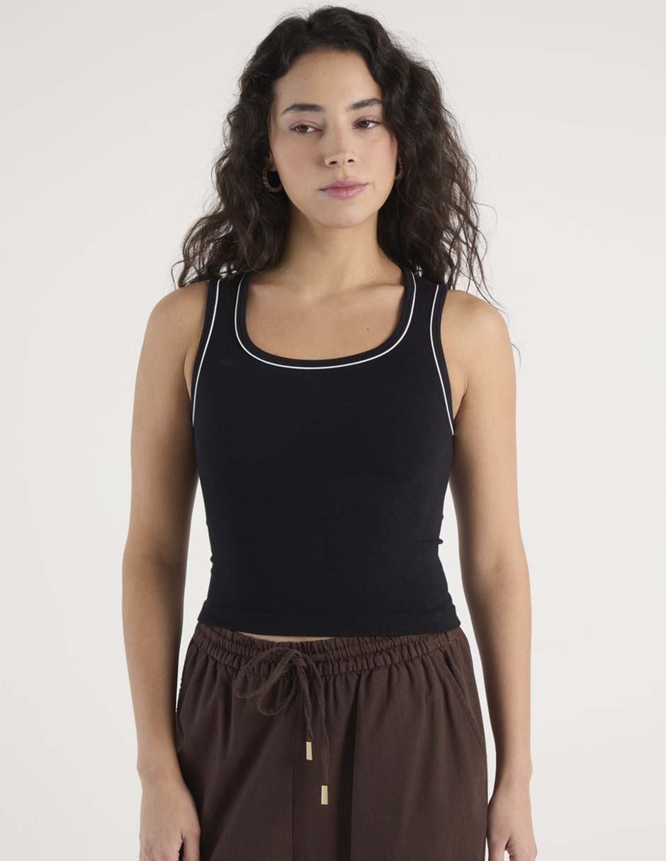 Top cuello redondo tirante ancho 1