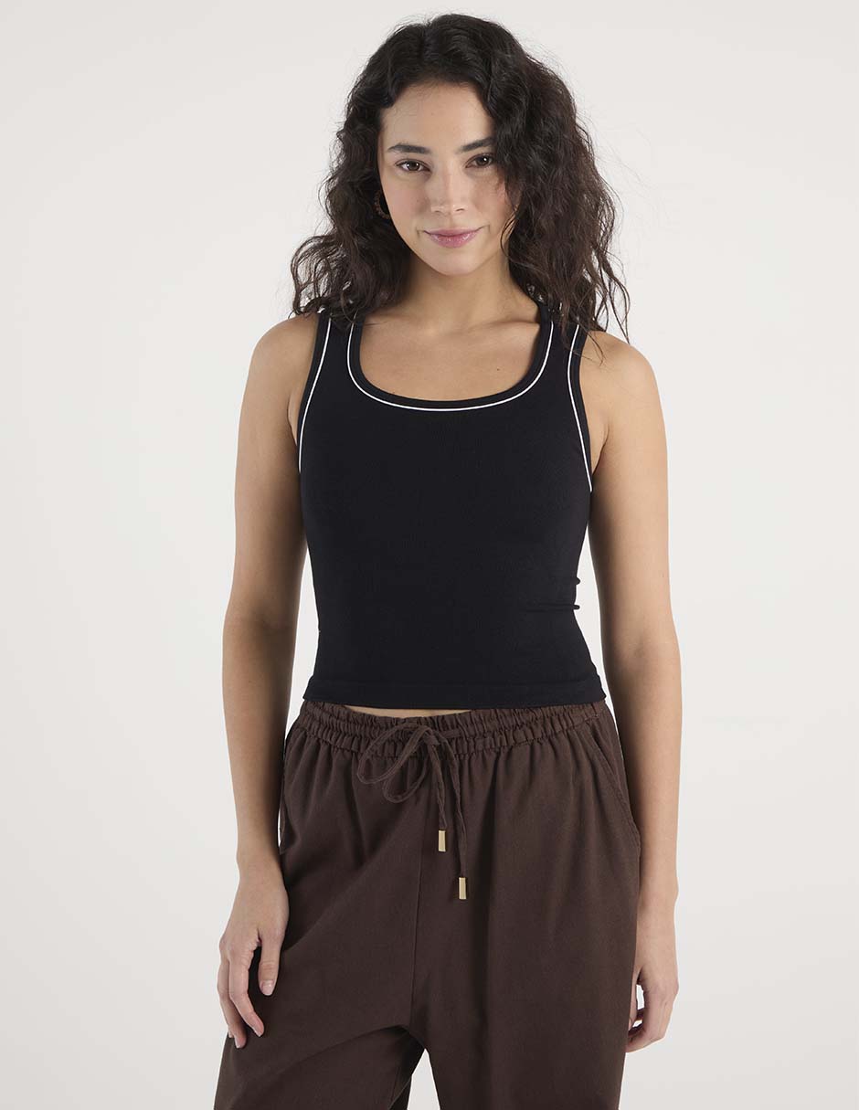 Top cuello redondo tirante ancho 8