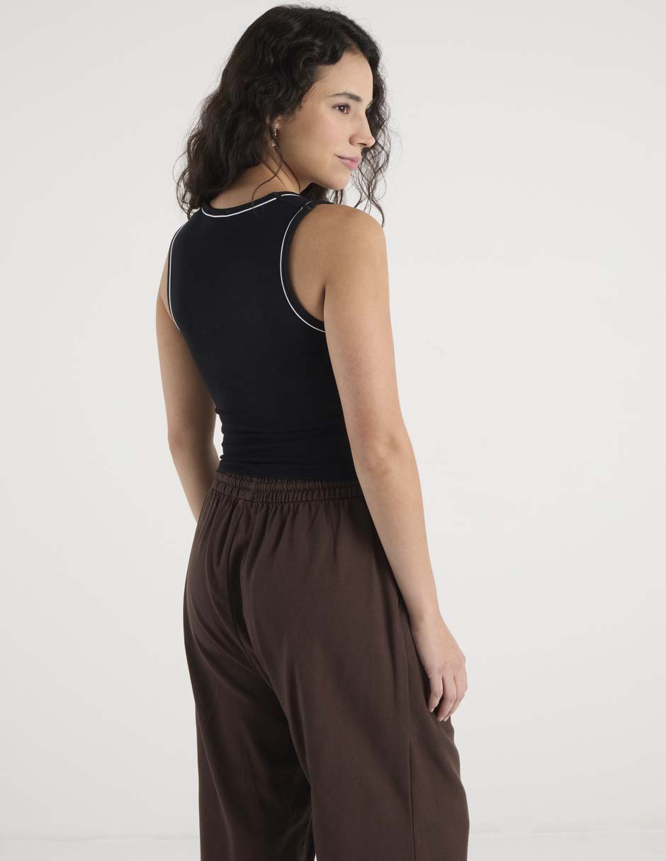 Top cuello redondo tirante ancho 12