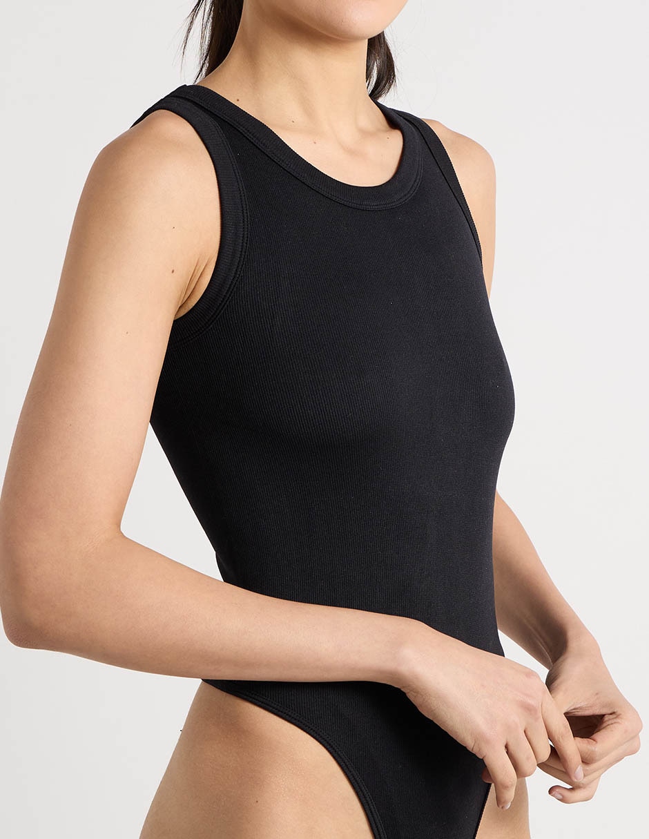 Body coffee bean cuello redondo escote redondo para mujer