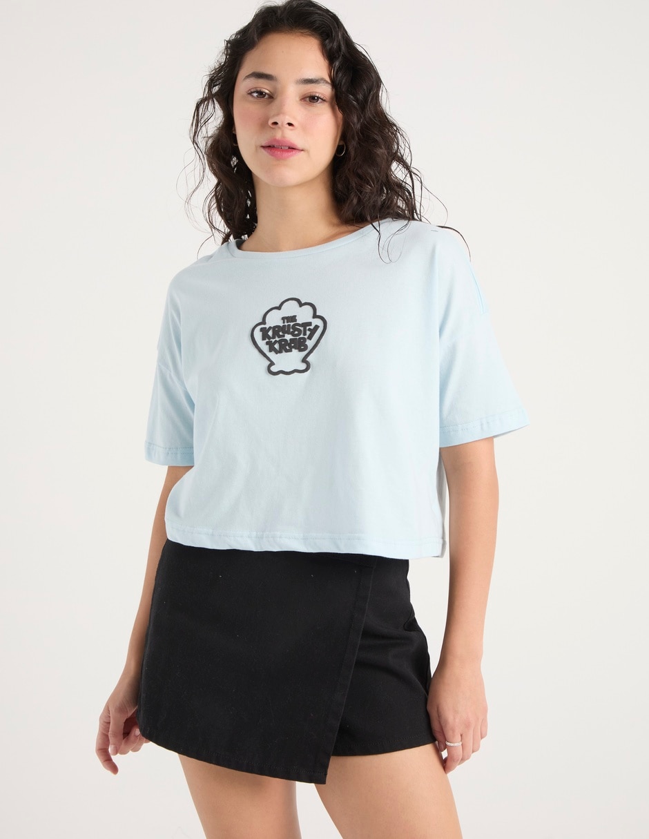 Playera manga corta The Krusty Krab cuello redondo para mujer 2