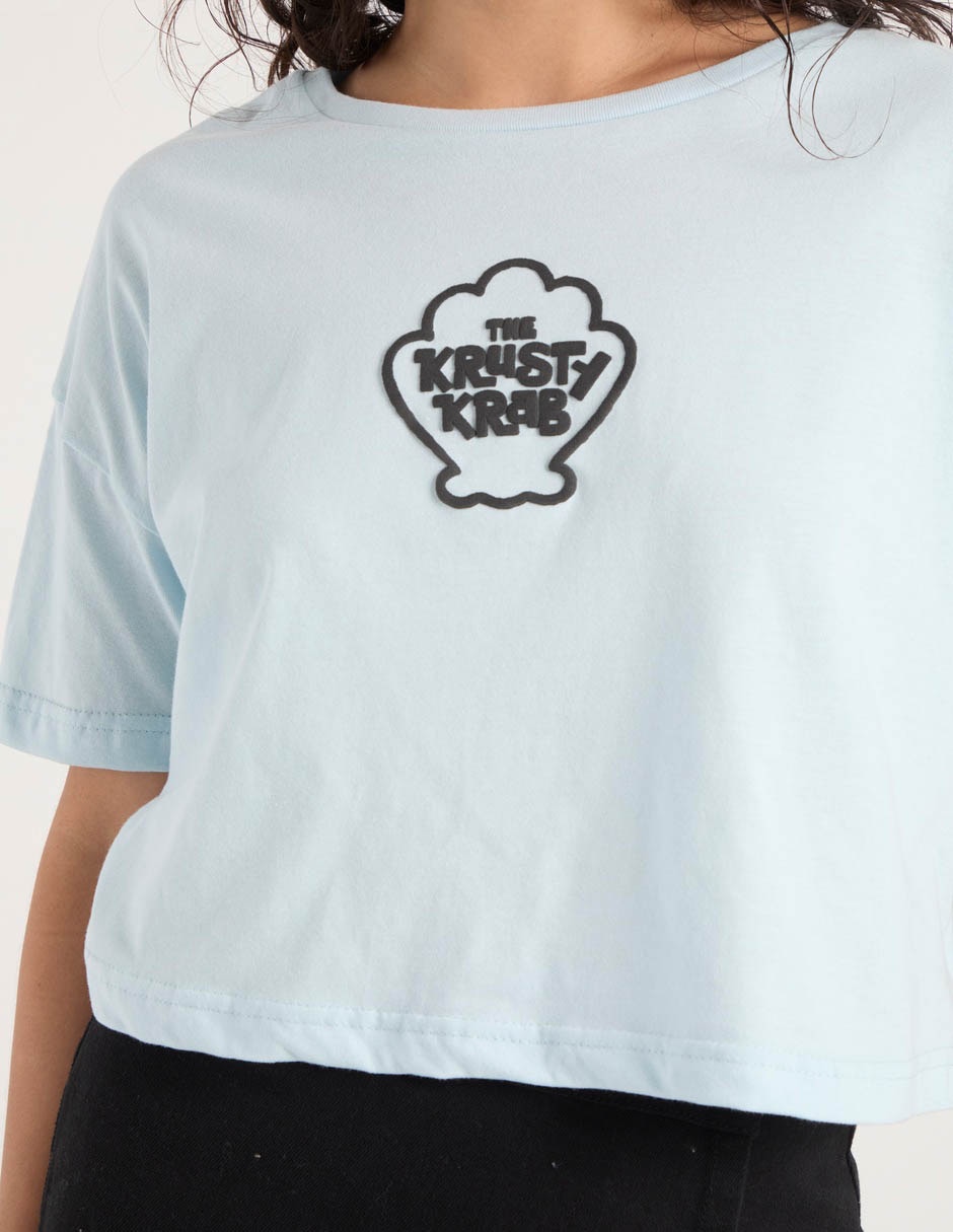 Playera manga corta The Krusty Krab cuello redondo para mujer 5