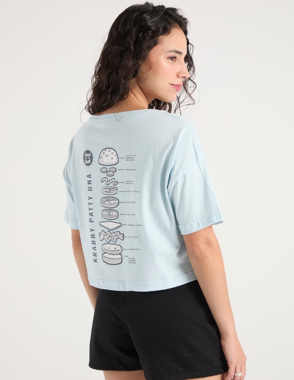 Playera manga corta The Krusty Krab cuello redondo para mujer 6