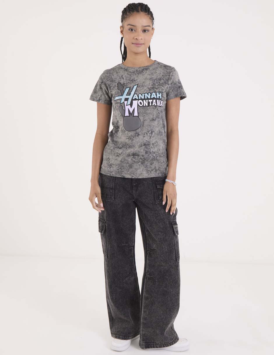 Playera manga corta Hannah Montana cuello redondo para mujer 8